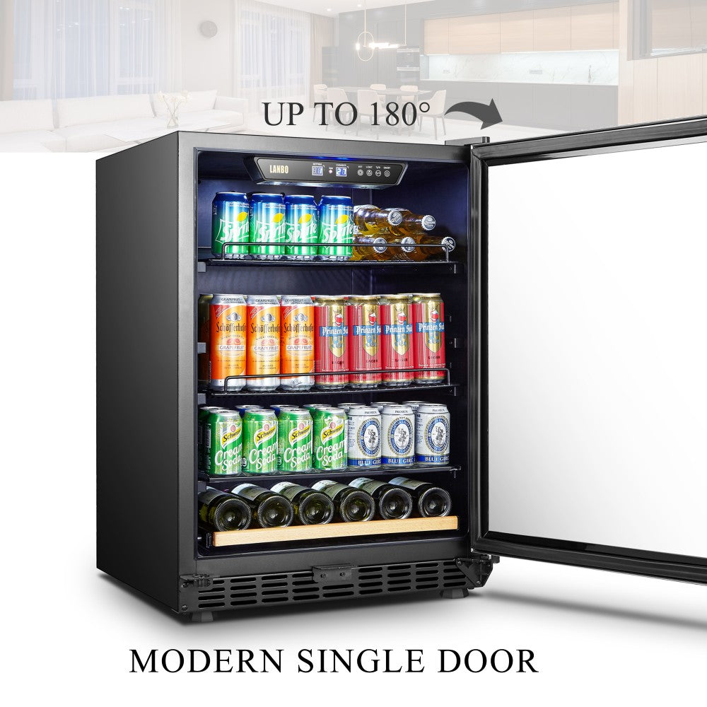 Lanbo 110 Cans 6 Bottles Beverage Cooler - Lb148Bc