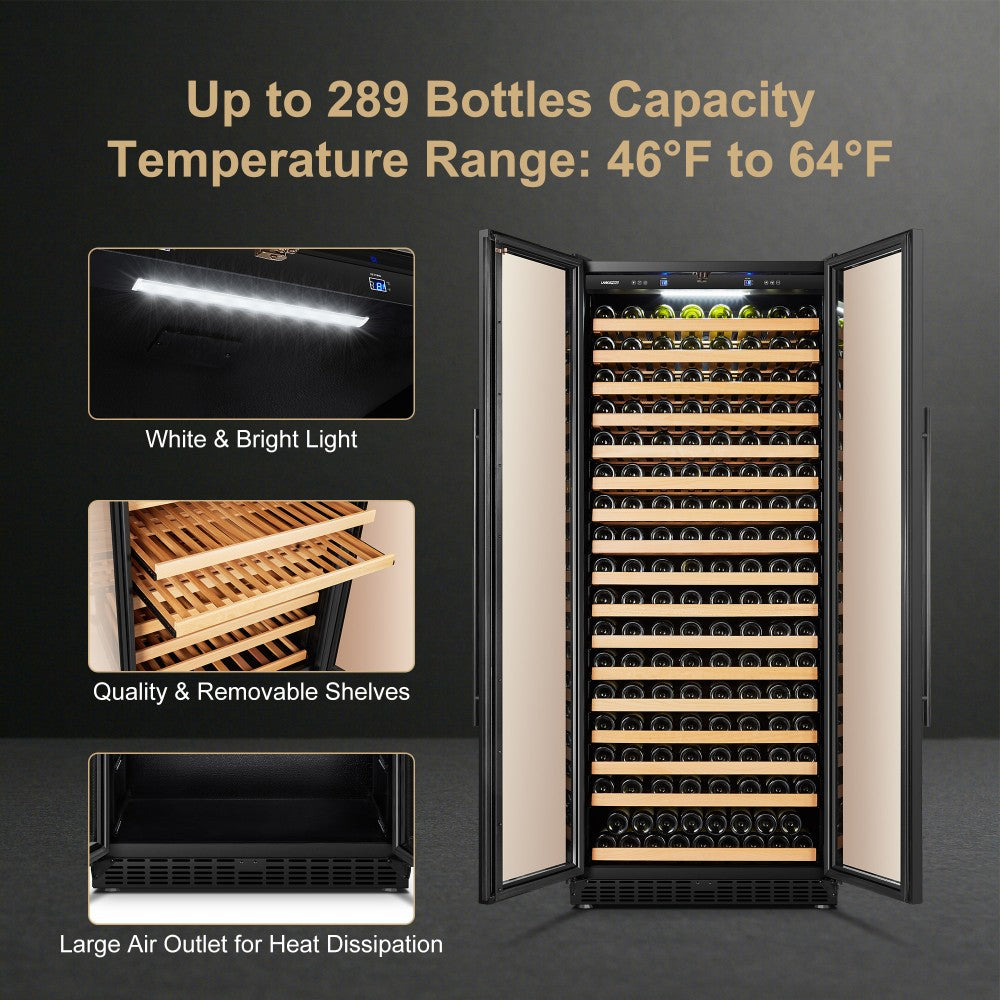 Lanbopro 289 Bottle Single Zone Wine Cooler - Lp328S