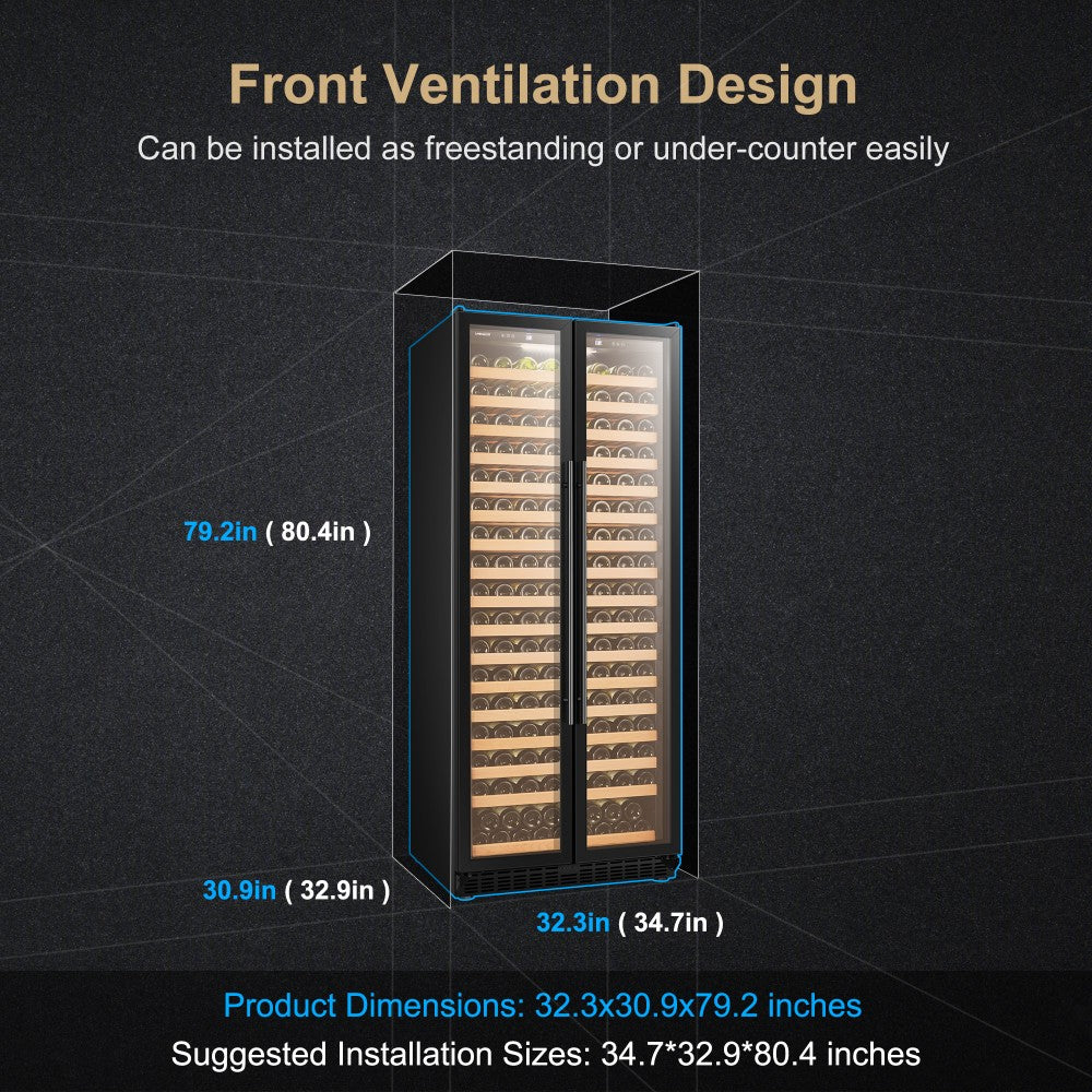 Lanbopro 289 Bottle Single Zone Wine Cooler - Lp328S