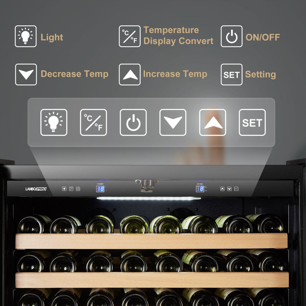 Lanbopro 289 Bottle Single Zone Wine Cooler - Lp328S