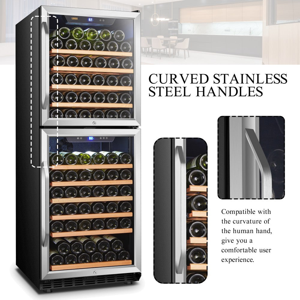 Lanbo 133 Bottle Dual Door Wine Cooler - Lw133Dd