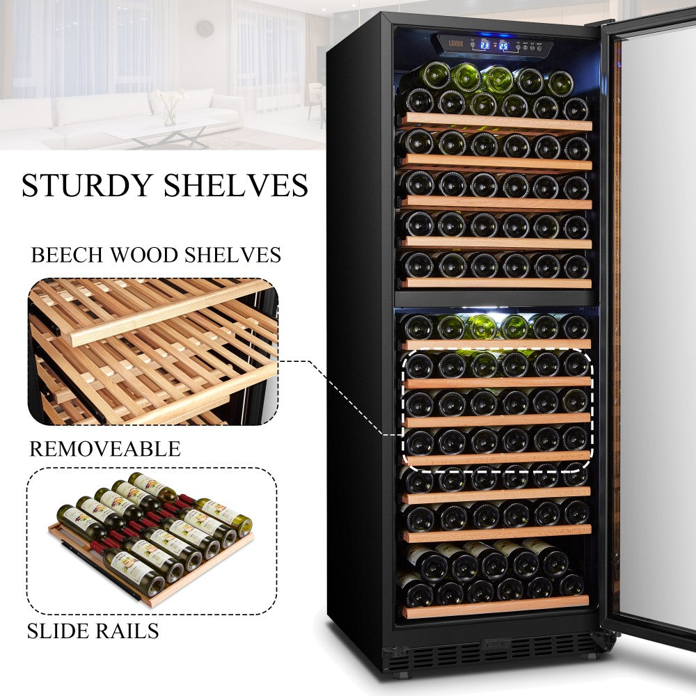 Lanbo 138 Bottle Dual Zone Wine Cooler - Lw142D