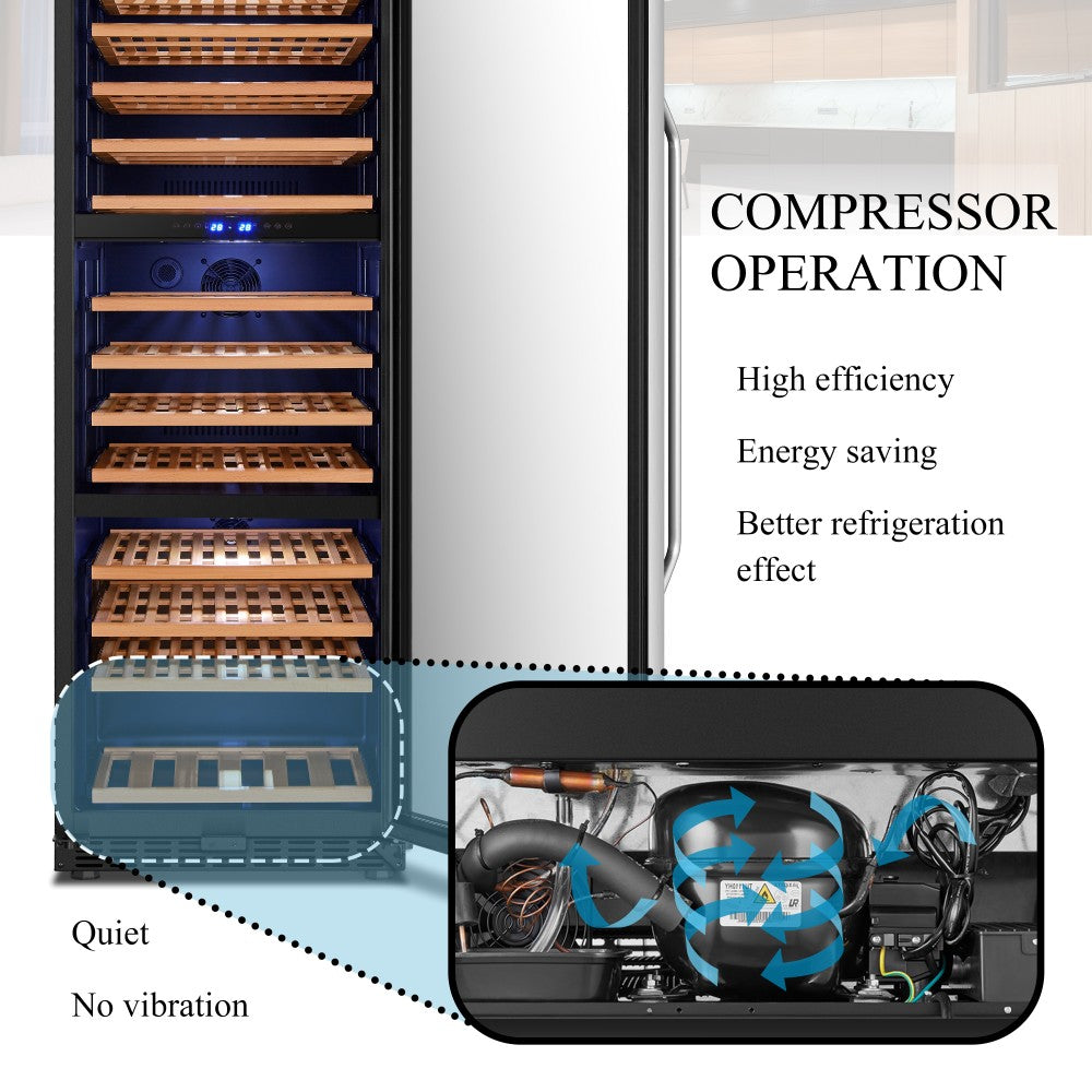 Lanbo 149 Bottle Triple Zone Wine Cooler - Lw144T