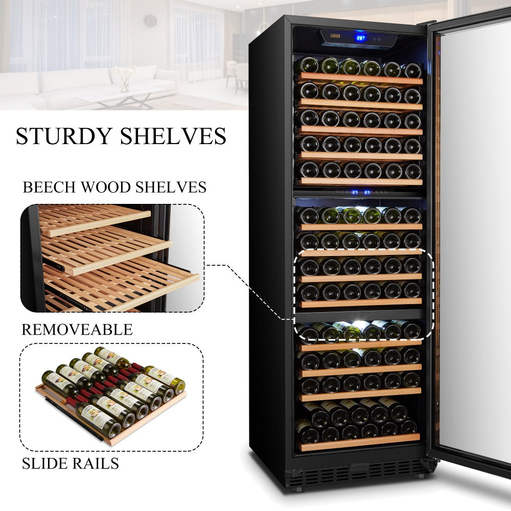 Lanbo 149 Bottle Triple Zone Wine Cooler - Lw144T