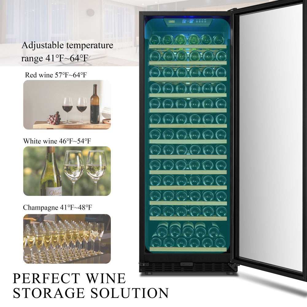 Lanbo 149 Bottle Single Zone Wine Cooler - Lw155S