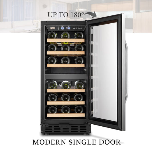 Lanbo 28 Bottle Dual Zone Wine Cooler - Lw28D