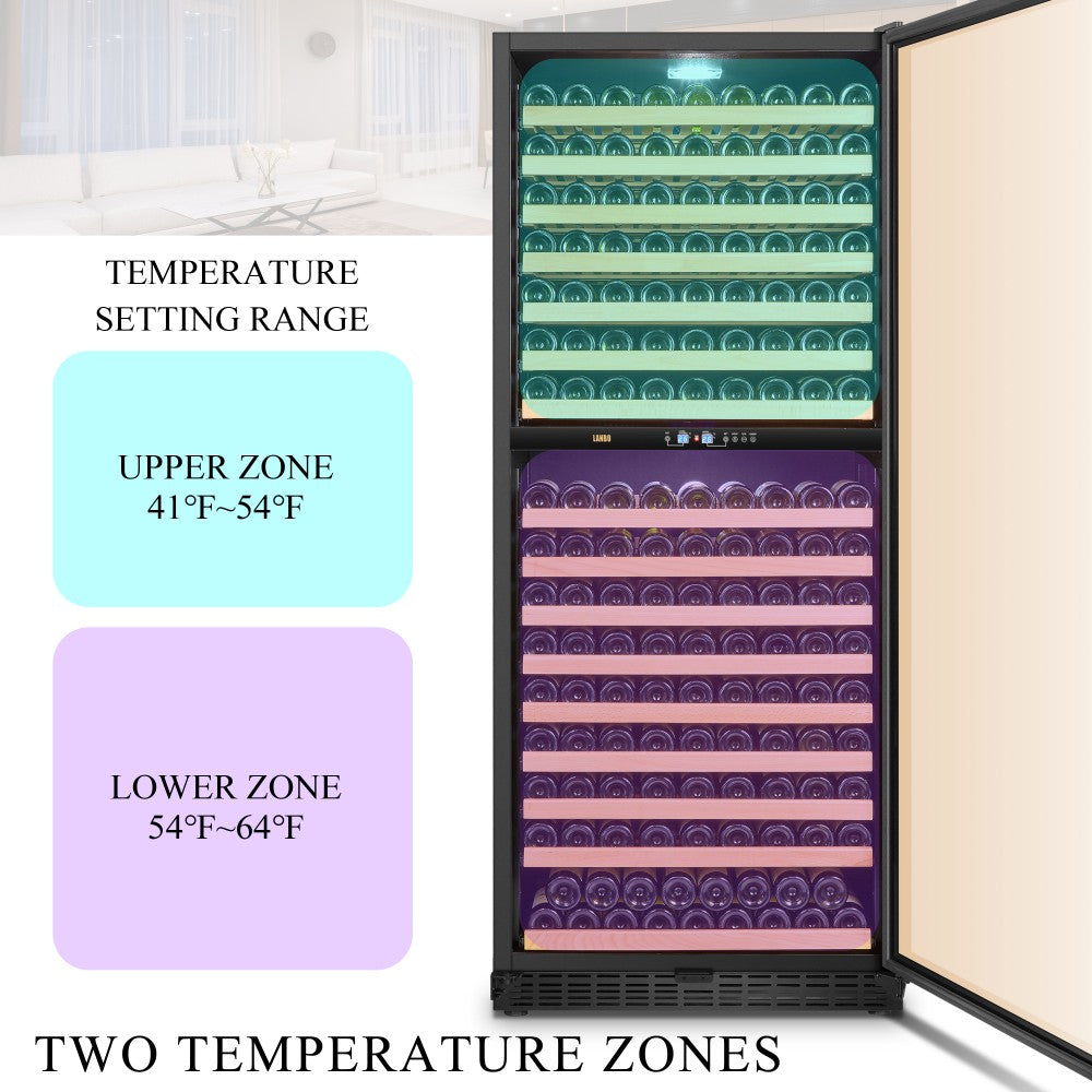 Lanbo 287 Bottle Dual Zone Wine Cooler - Lw306D