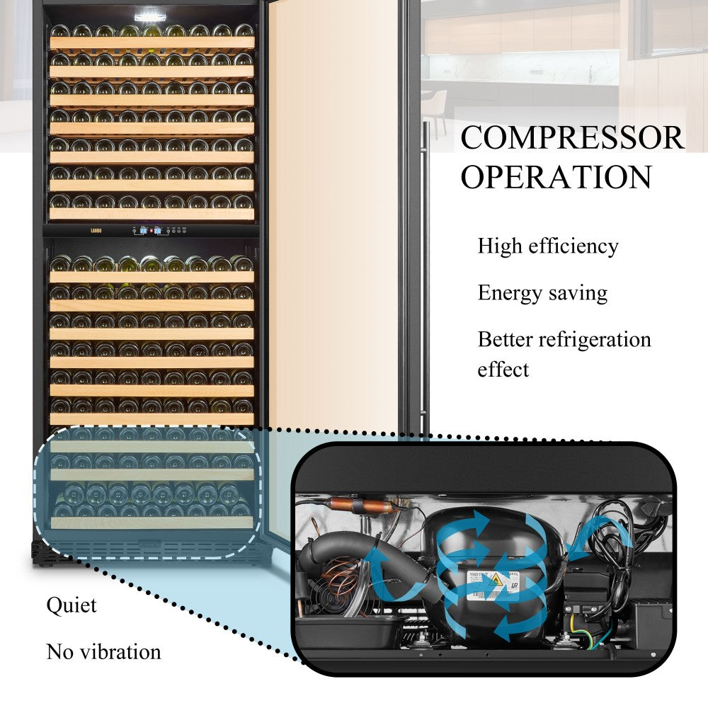 Lanbo 287 Bottle Dual Zone Wine Cooler - Lw306D