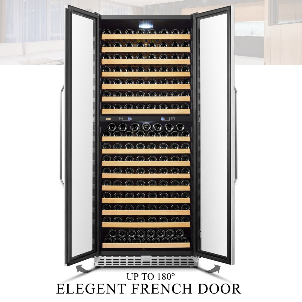 Lanbo Luxury 287 Bottles Dual Door Wine Cooler - Lw328Dd