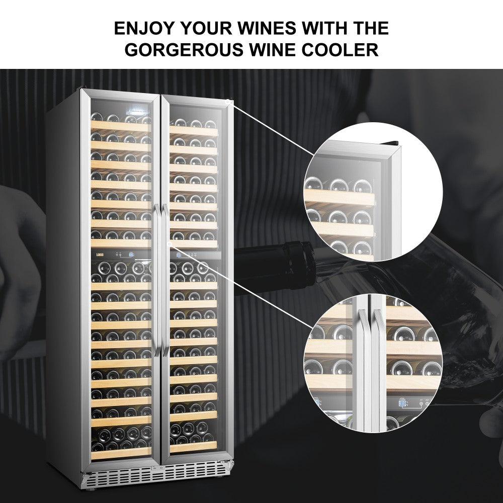 Lanbo Luxury 287 Bottles Dual Door Wine Cooler - Lw328Dd