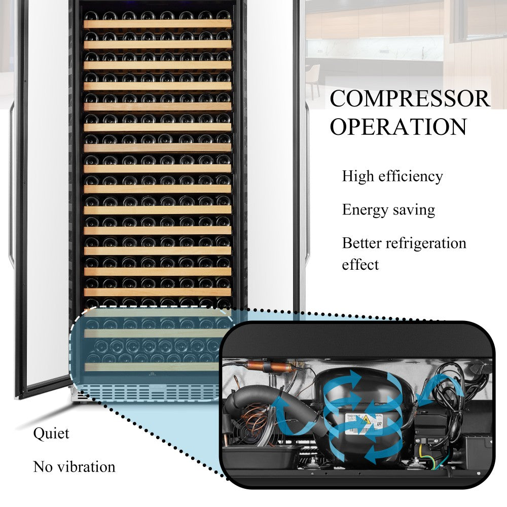 Lanbo Luxury 289 Bottles Dual Door Wine Cooler - Lw328Sd