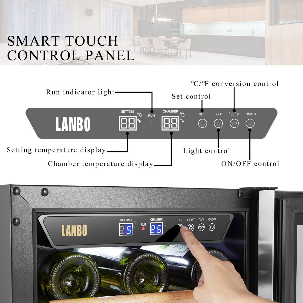 Lanbo 33 Bottle Single Zone Wine Cooler - Lw33S