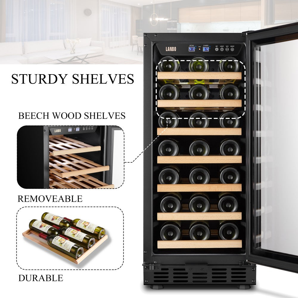 Lanbo 33 Bottle Single Zone Wine Cooler - Lw33S