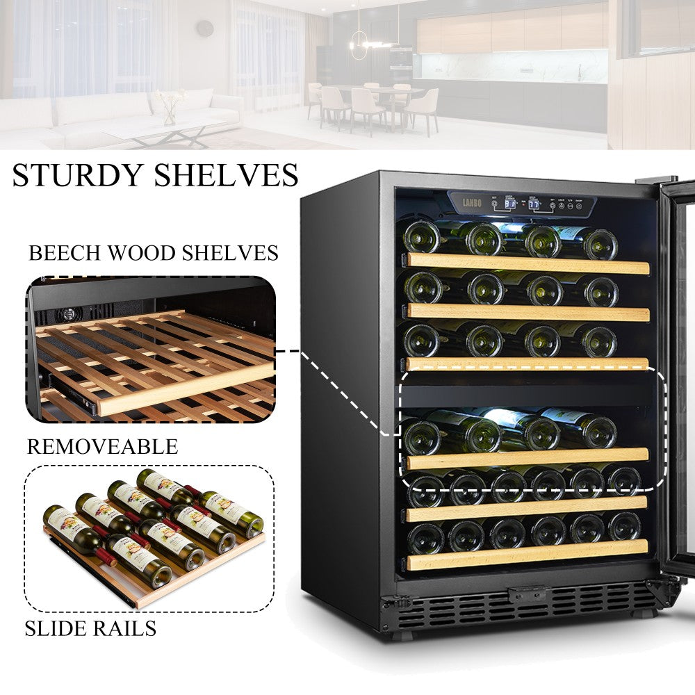 Lanbo 46 Bottle Dual Zone Wine Cooler - Lw46D