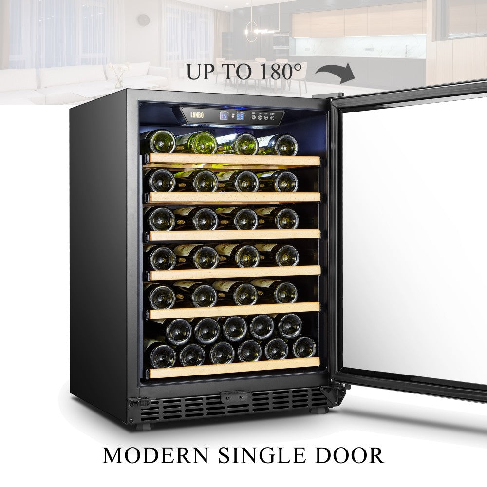 Lanbo 52 Bottle Single Zone Wine Cooler - Lw52S