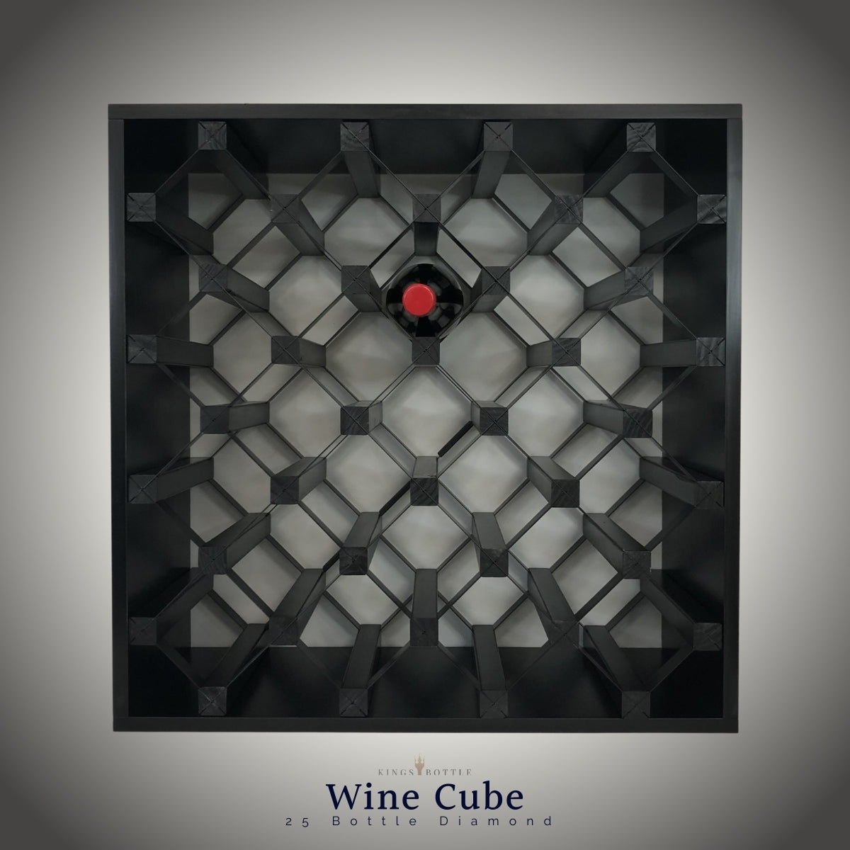 25 Bottle Diamond Cube Wine Rack