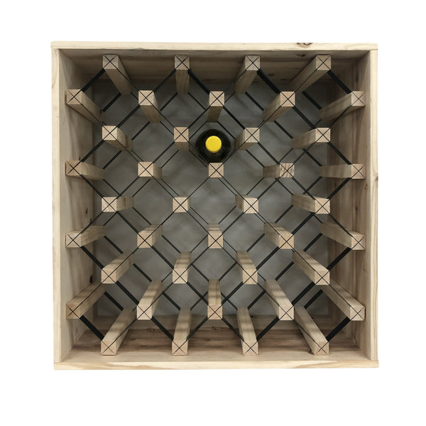 25 Bottle Diamond Cube Wine Rack