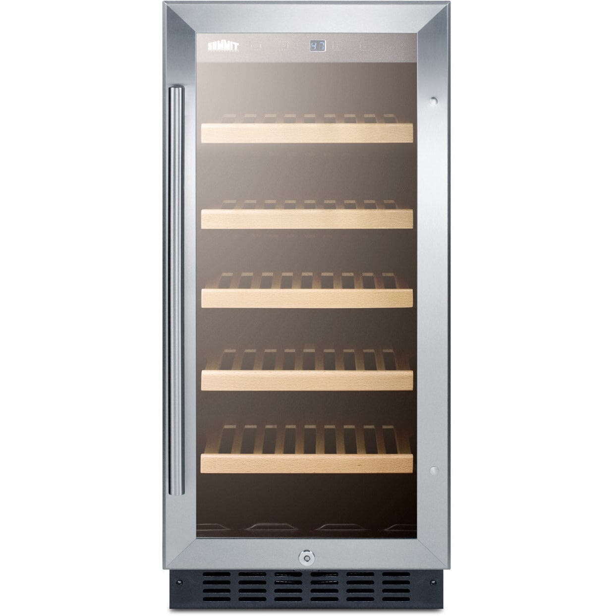 15" Wide Built-In Wine Cellar, ADA Compliant-ALWC15CSS Built-In Wine/Beverage Center SUMMIT Stainless Steel 