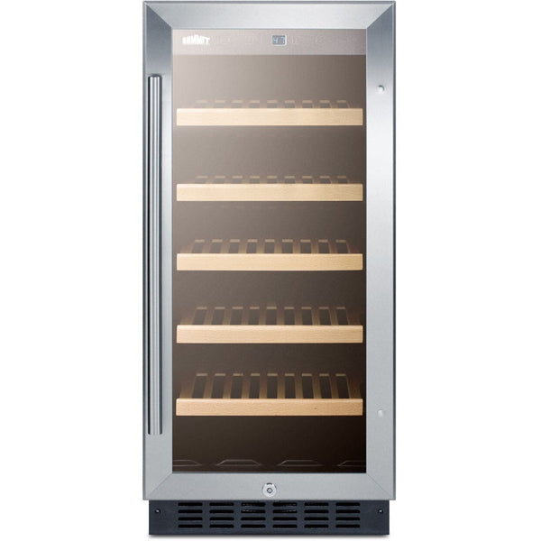 15 Wide Built-In Wine Cellar, ADA Compliant-ALWC15CSS Built-In Wine/Beverage Center SUMMIT Stainless Steel 