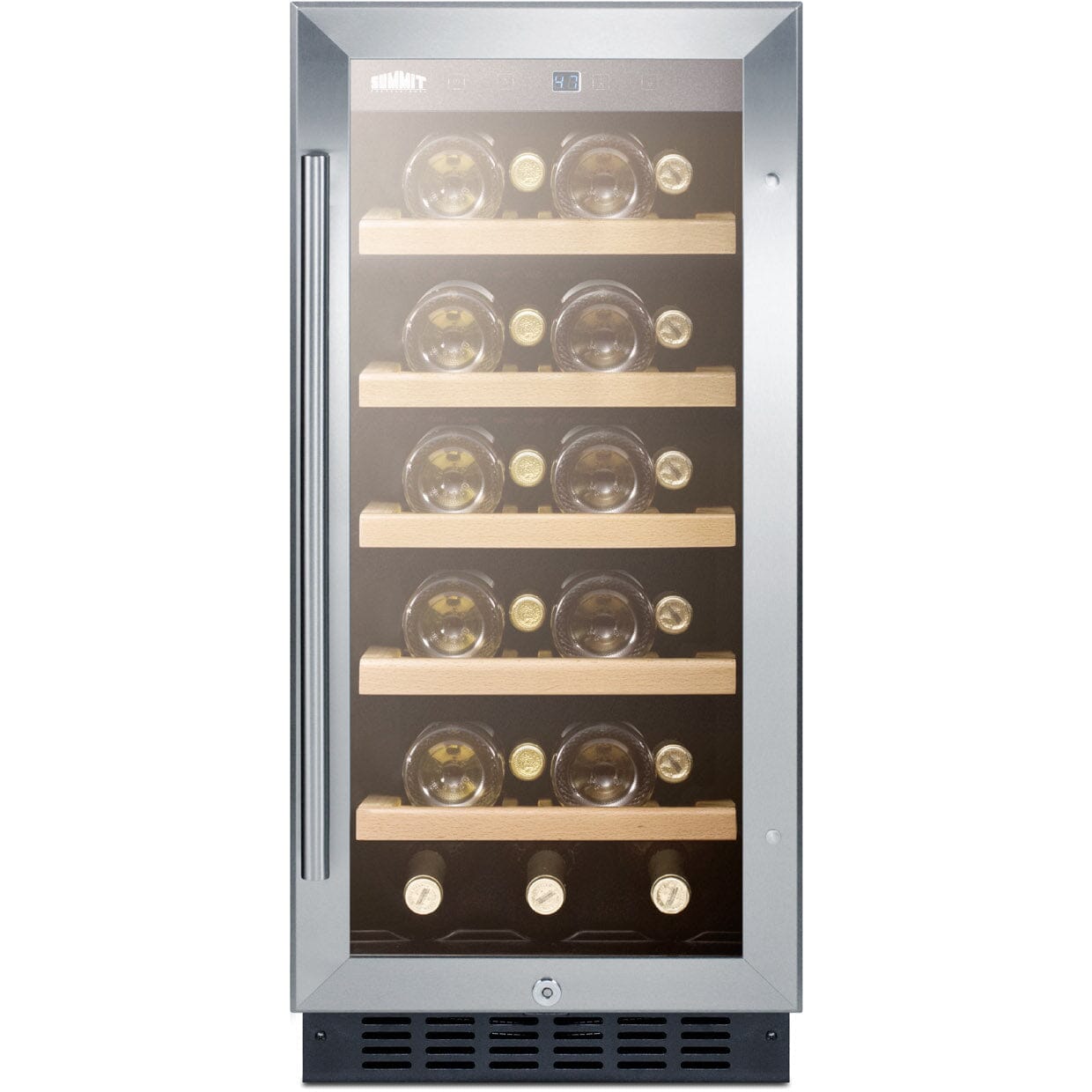 15" Wide Built-In Wine Cellar, ADA Compliant-ALWC15CSS Built-In Wine/Beverage Center SUMMIT 