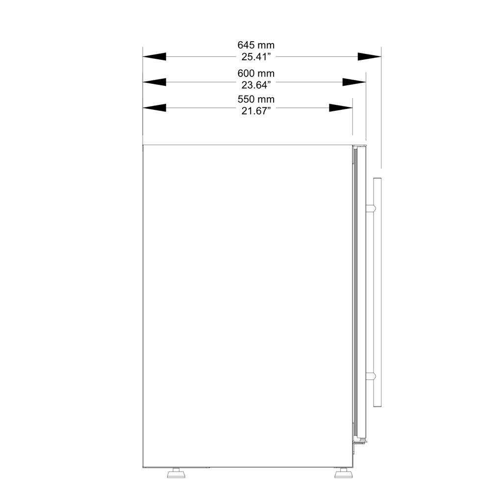 30" inch Under Counter Low-E Glass Door Wine and Beer Cooler Combo-KBUSF66BW