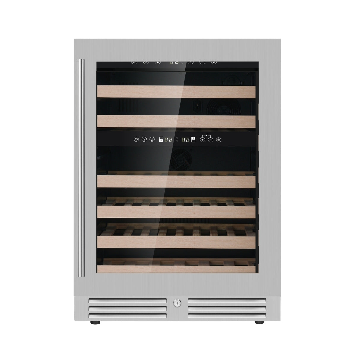 24 Inch Under Counter LOW-E Glass Door Dual Zone Wine Cooler - KBU145DX