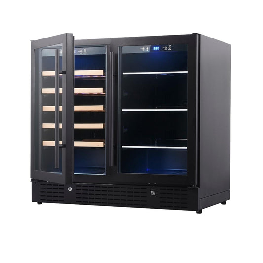 36" Beer and Wine Cooler Combination with Low-E Glass Door - KBU190BW