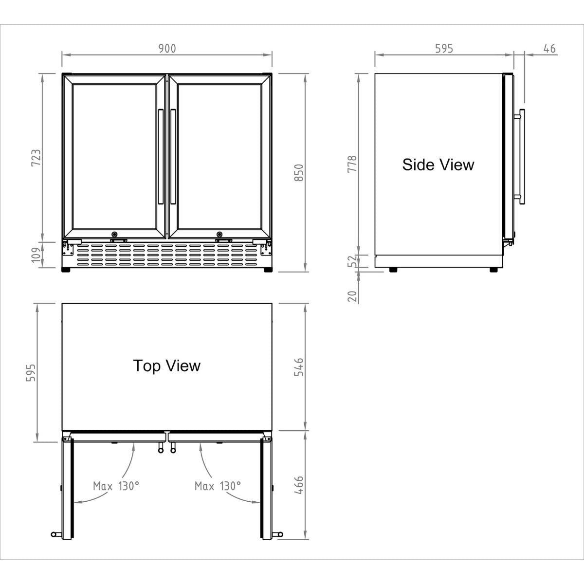 36" Beer and Wine Cooler Combination with Low-E Glass Door - KBU190BW