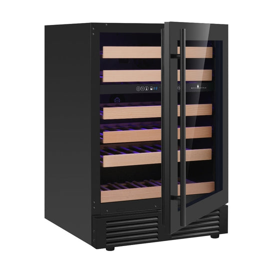 24 Inch Under Counter LOW-E Glass Door Dual Zone Wine Cooler - KBU145DX