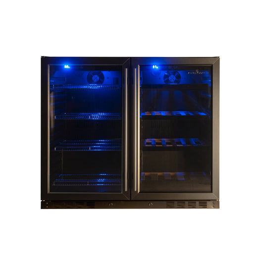 39" Inch Under Counter Wine And Beer Fridge Combo-KBU28LRX