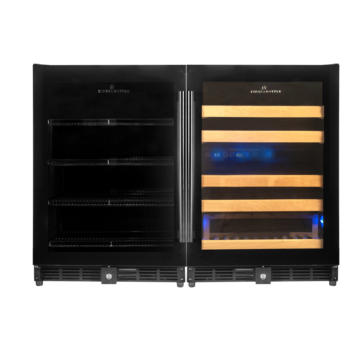 Built In 48" Inch Glass Door Wine And Beverage Fridge Center- KBU50BW3