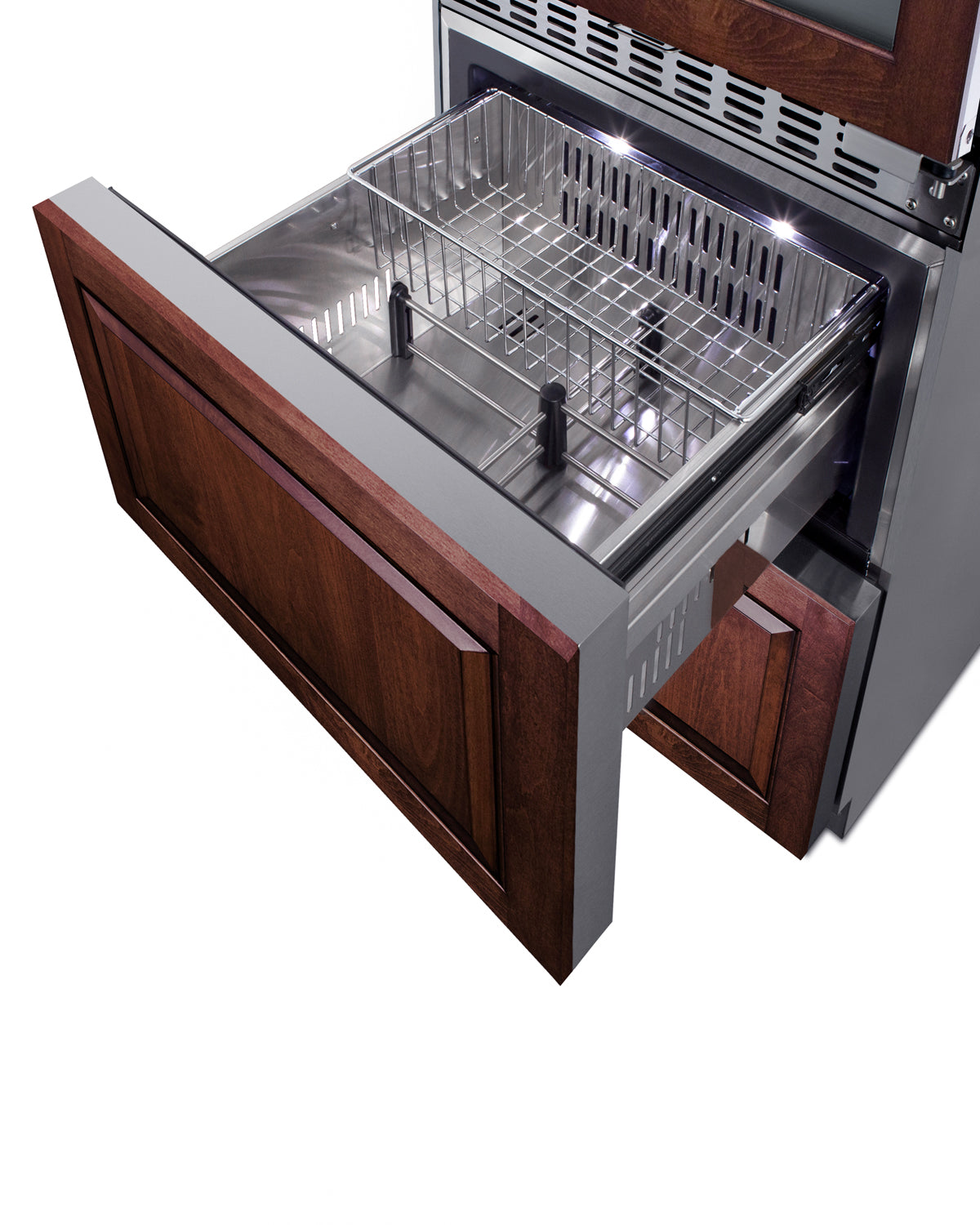 24" Wide Combination Dual-Zone Wine Cellar and 2-Drawer All-Refrigerator (Panels Not Included) - SWCDAR24PNR