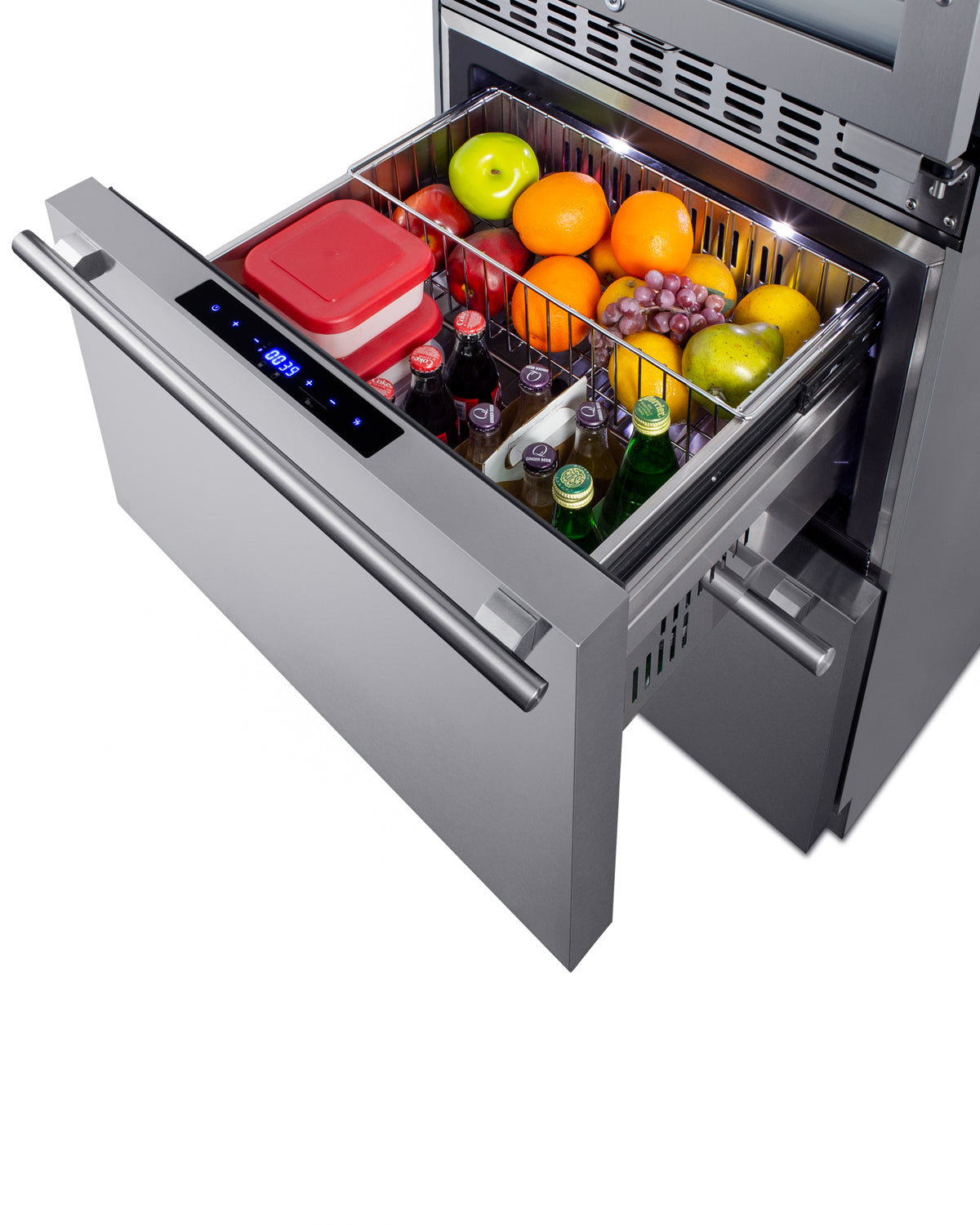 24" Wide Combination Dual-Zone Wine Cellar and 2-Drawer Refrigerator-Freezer - SWCDRF24