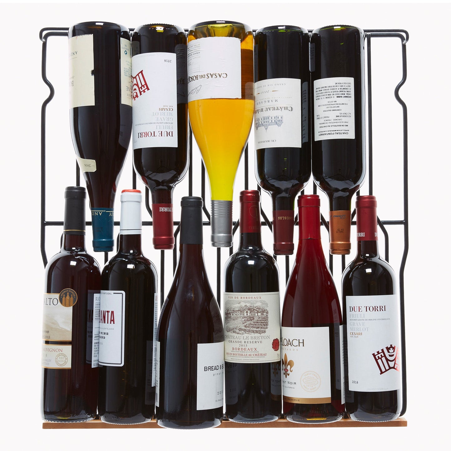 166 Bottle Single Zone Black Glass Wine Refrigerator- RE100014