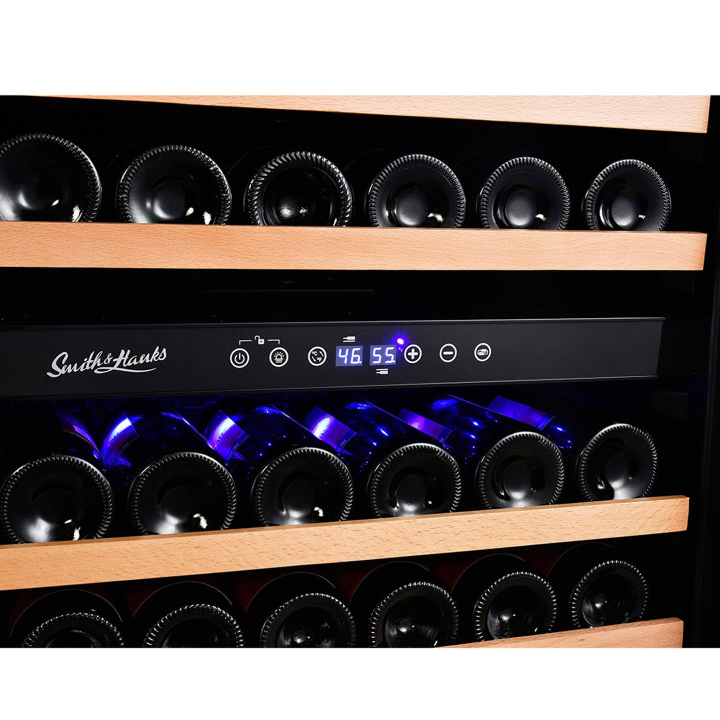 166 Bottle Dual Zone Stainless Steel Wine Refrigerator-RE100004