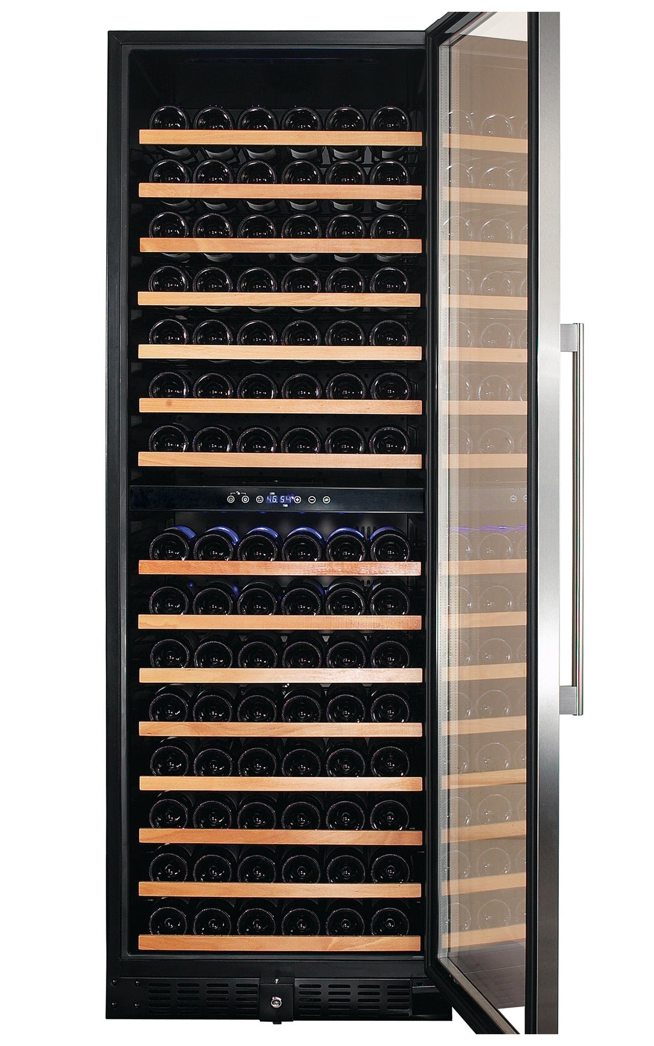 166 Bottle Dual Zone Stainless Steel Wine Refrigerator-RE100004