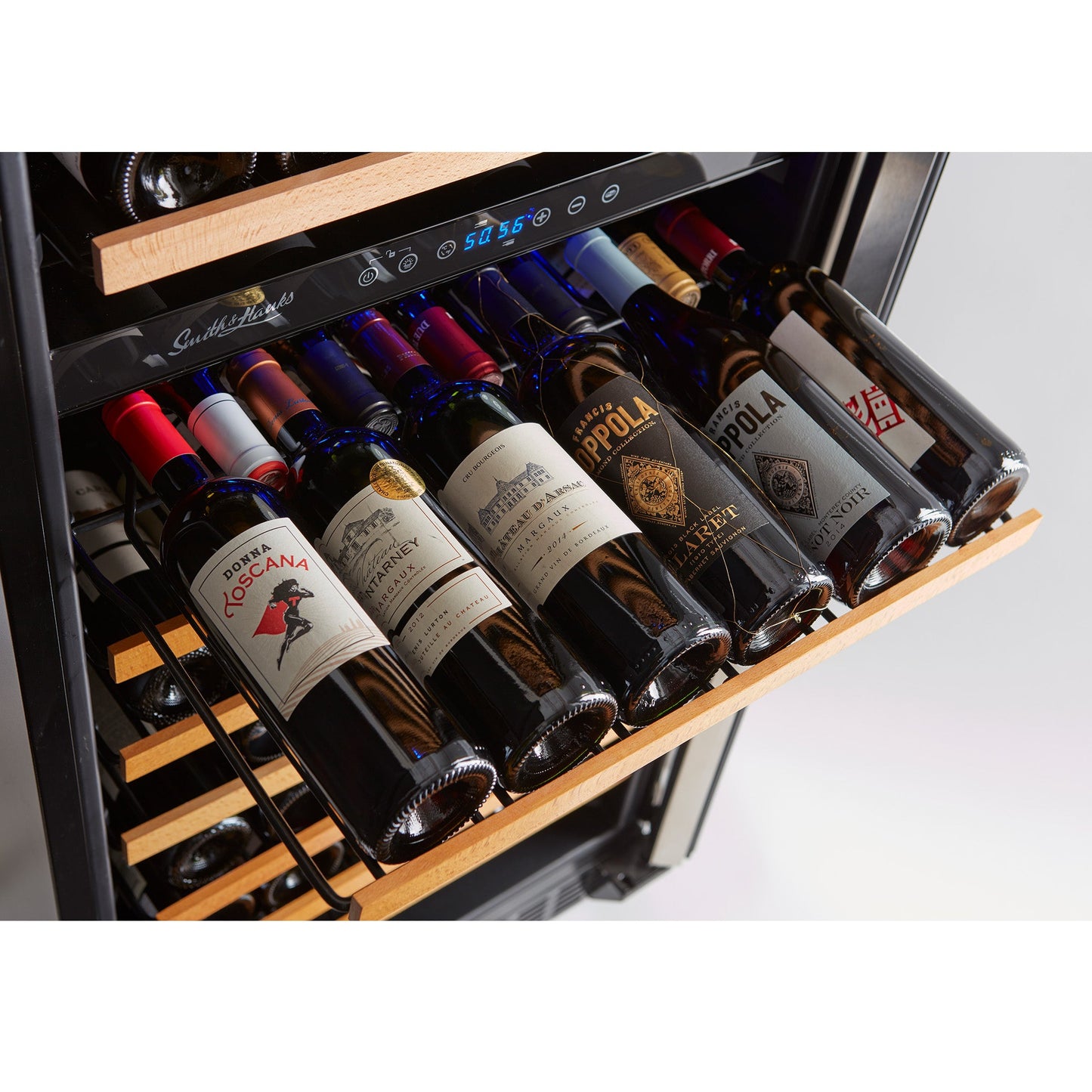 166 Bottle Dual Zone Stainless Steel Wine Refrigerator-RE100004