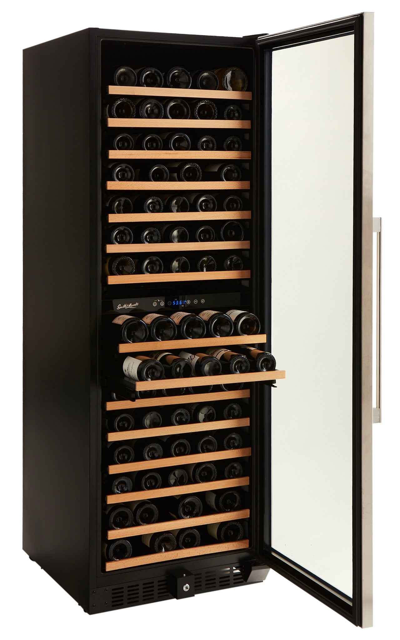 166 Bottle Premium Dual Zone Stainless Steel Wine Refrigerator-RE100041B