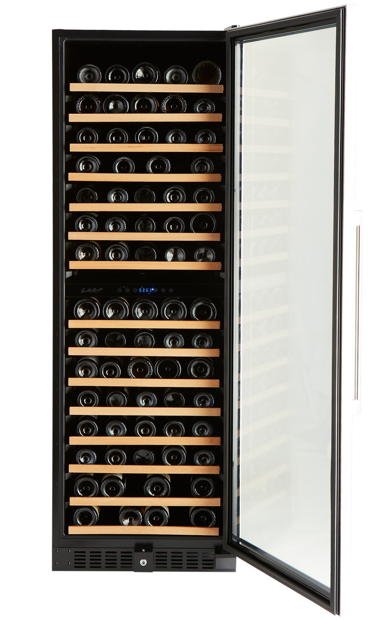 166 Bottle Premium Dual Zone Stainless Steel Wine Refrigerator-RE100041B