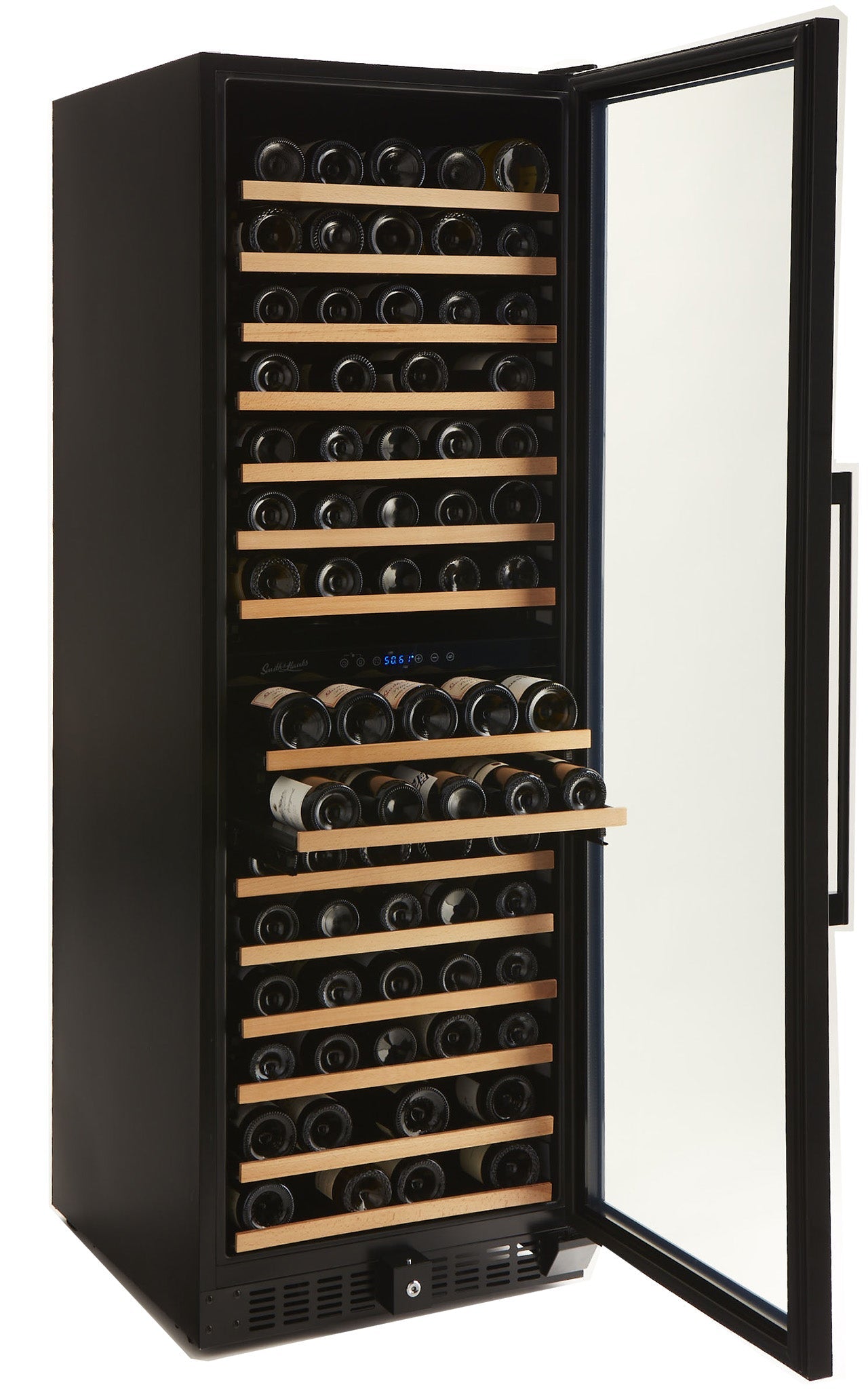 166 Bottle Black Stainless Wine Refrigerator, Dual Zone- RE55004