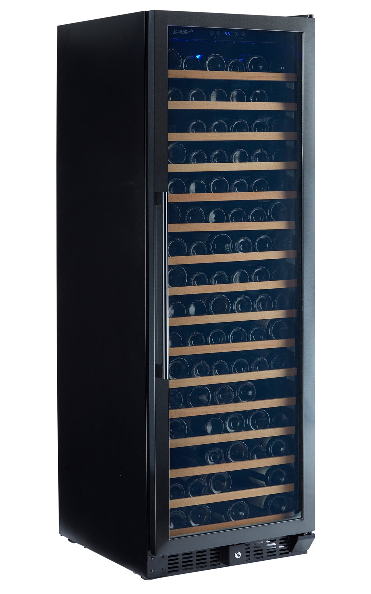 166 Bottle Black Stainless Wine Refrigerator, Single Zone- RE55003