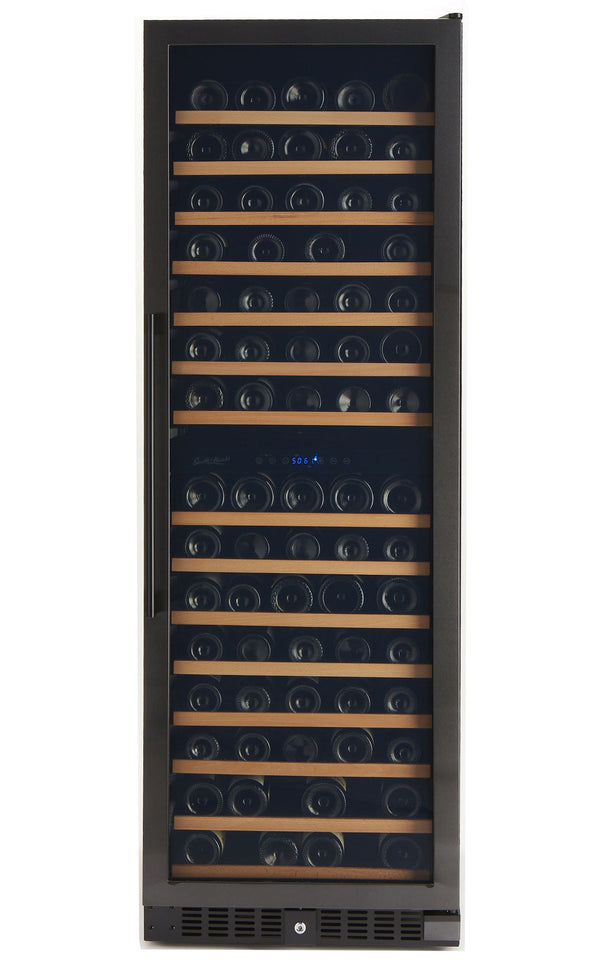 166 Bottle Black Stainless Wine Refrigerator, Dual Zone- RE55004