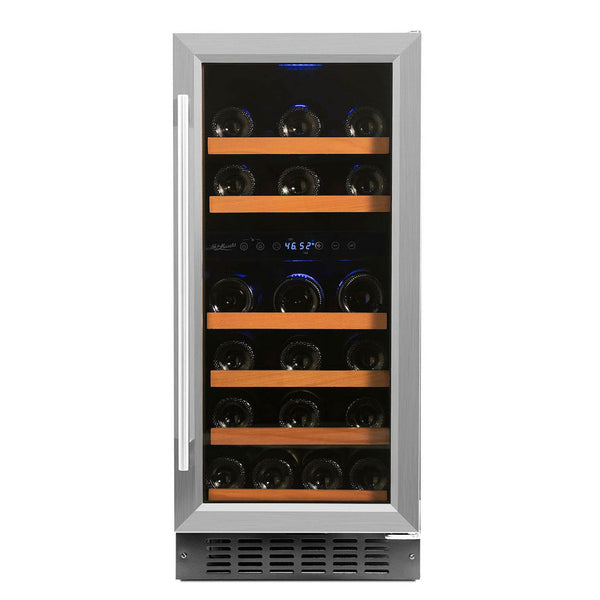 32 Bottle Dual Zone Wine Cooler, Stainless Steel Door Trim- RE100006