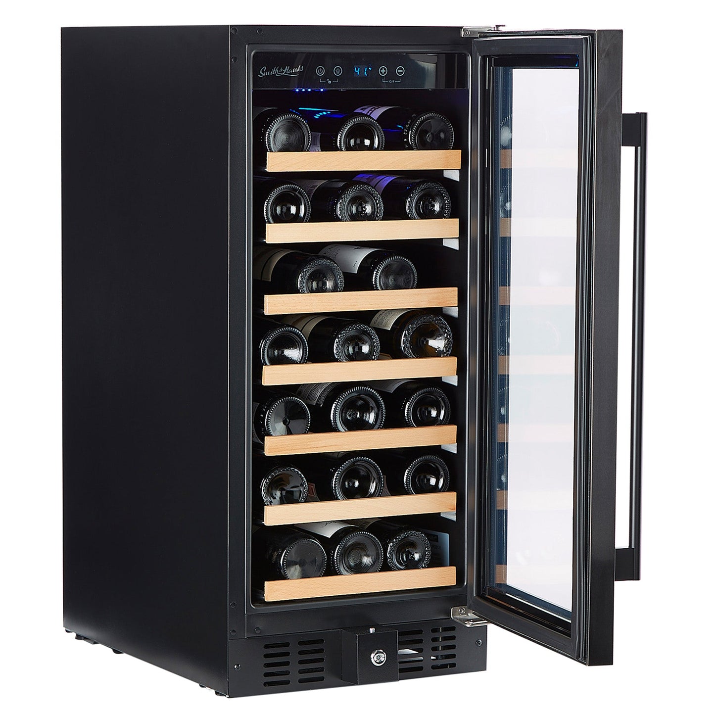 34 Bottle Black Stainless Under Counter Wine Cooler-RE55007