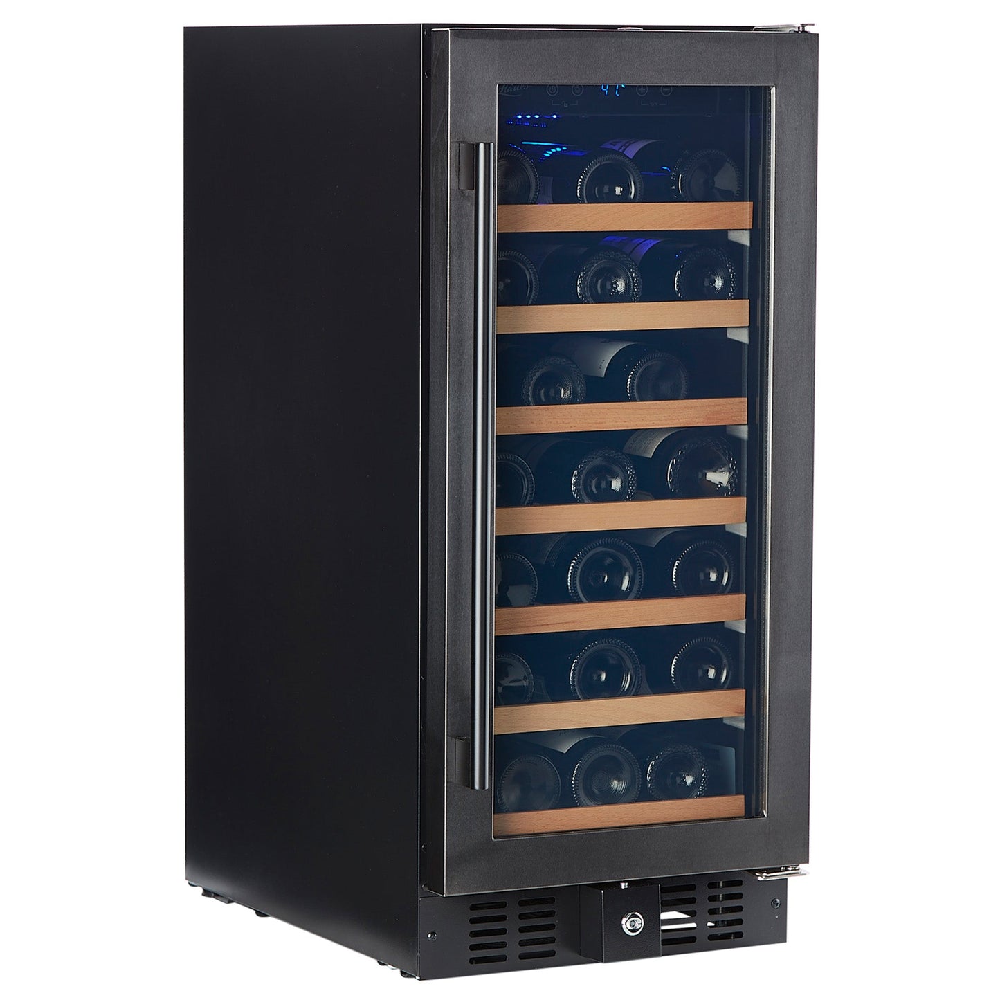 34 Bottle Black Stainless Under Counter Wine Cooler-RE55007