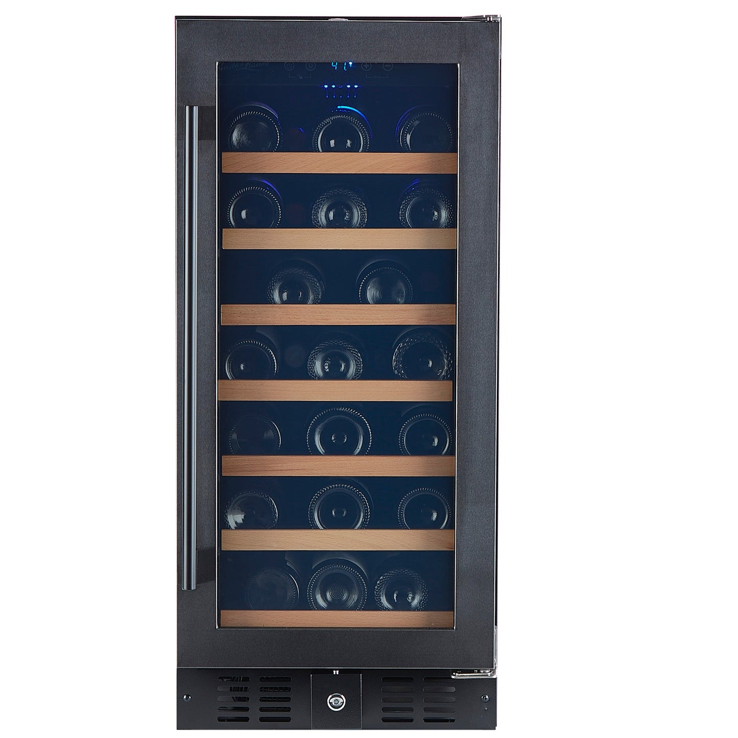 34 Bottle Black Stainless Under Counter Wine Cooler-RE55007