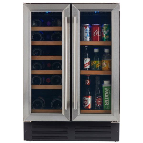 Dual Zone Stainless Steel Under Counter Wine and Beverage Cooler- RE100055