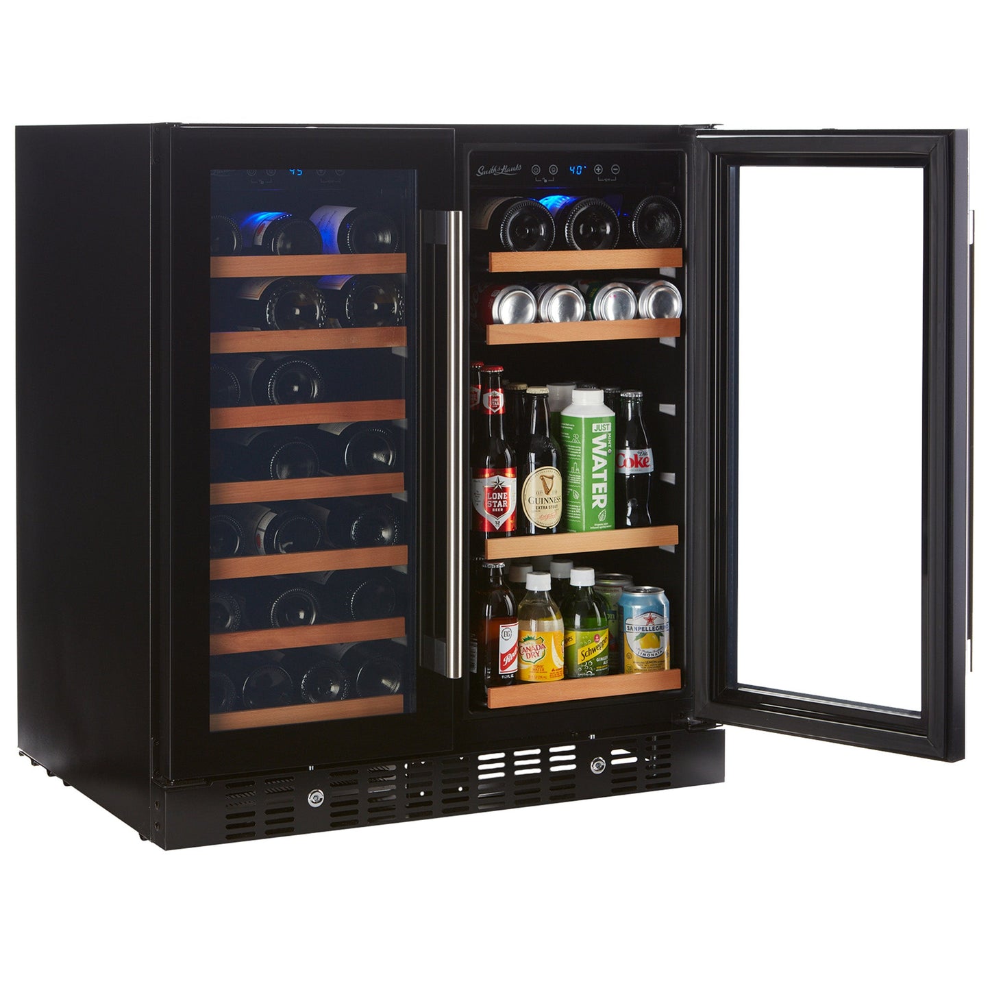 Wine & Beverage Cooler, Smoked Black Glass Door- RE100018