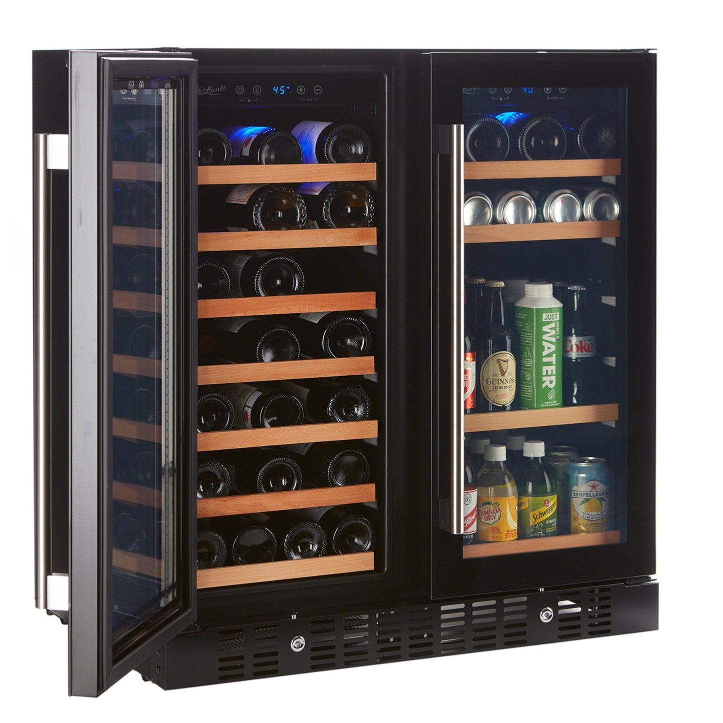 Wine & Beverage Cooler, Smoked Black Glass Door- RE100018