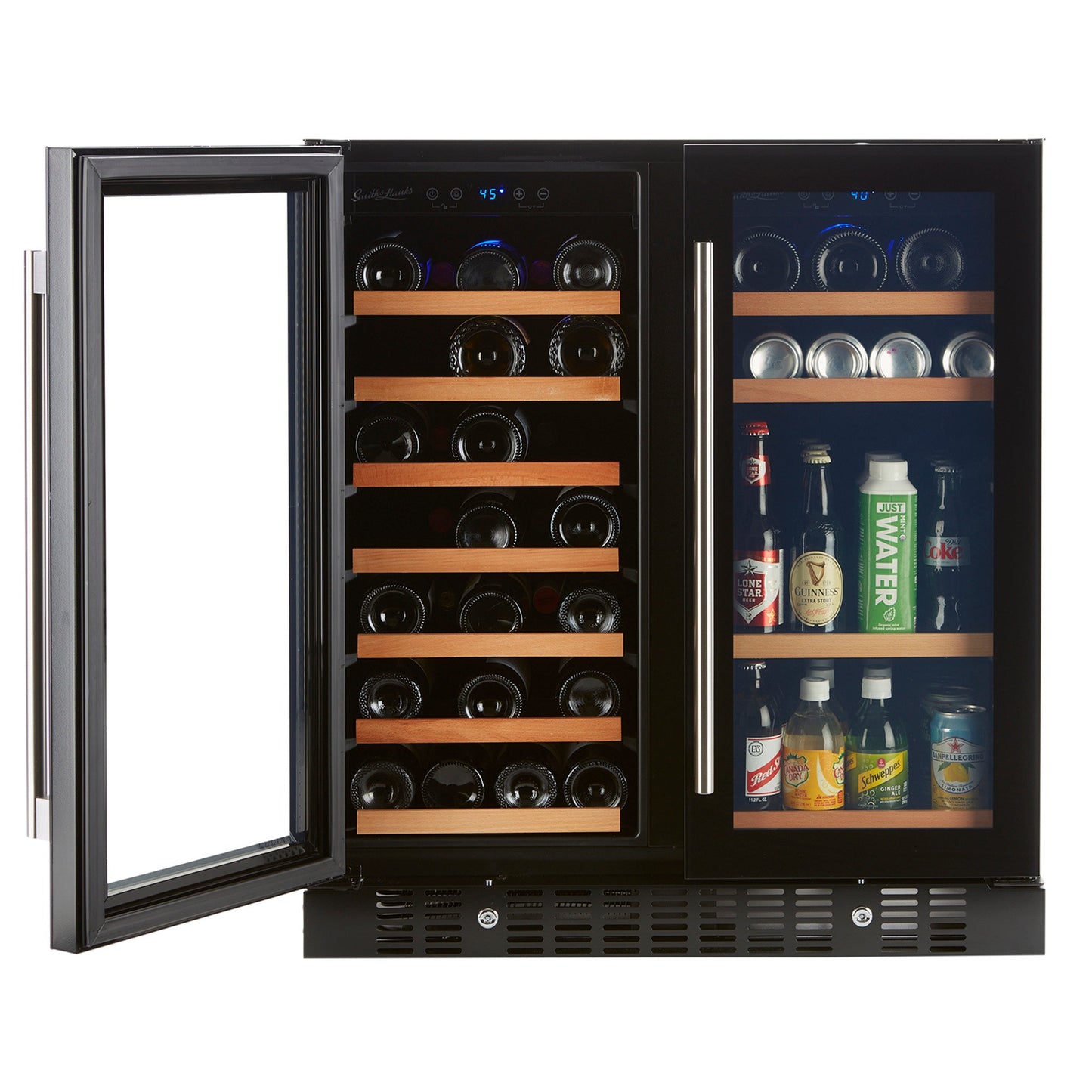 Wine & Beverage Cooler, Smoked Black Glass Door- RE100018